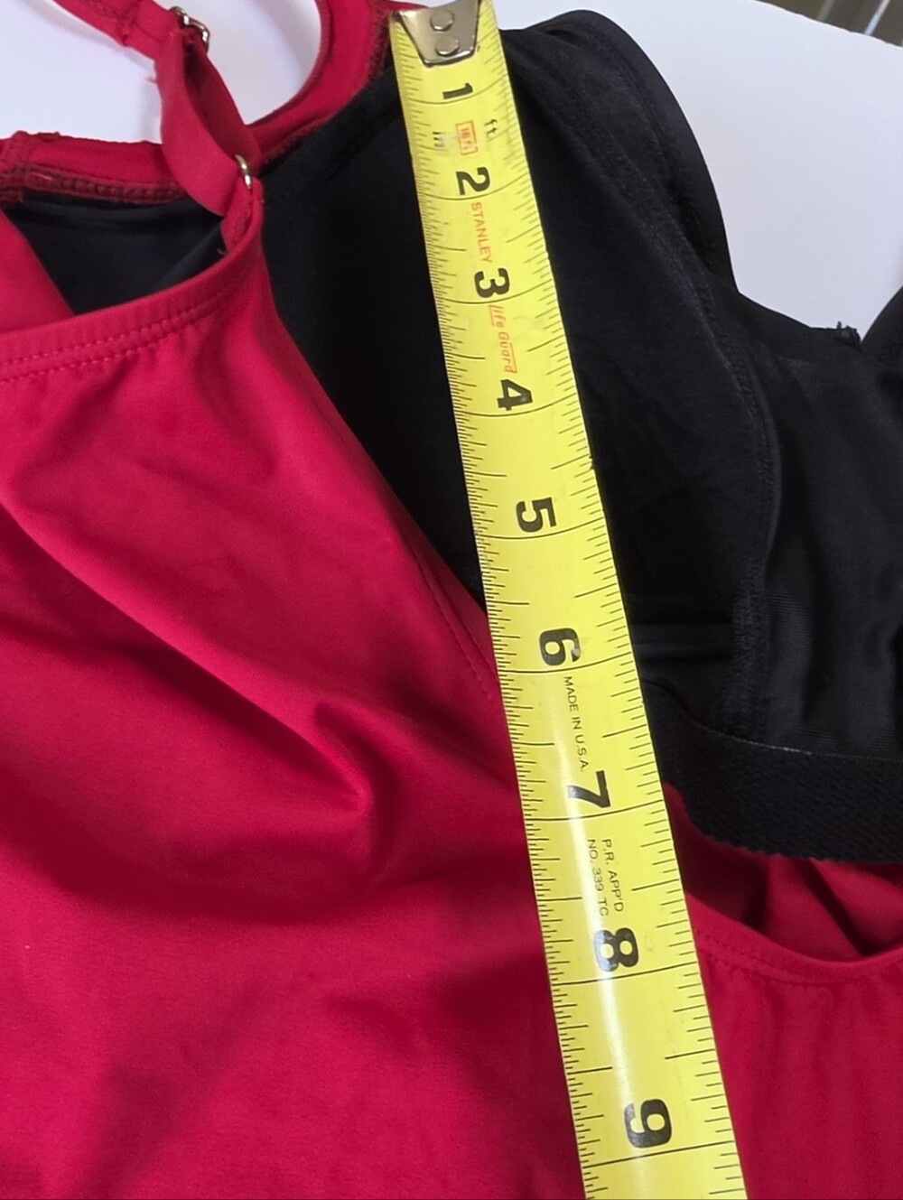Miradonna Miraclesuit NEW Red Ruched Sz 18 Faux Wrap 1PC Tummy Control Swimsuit - Picture 9 of 15